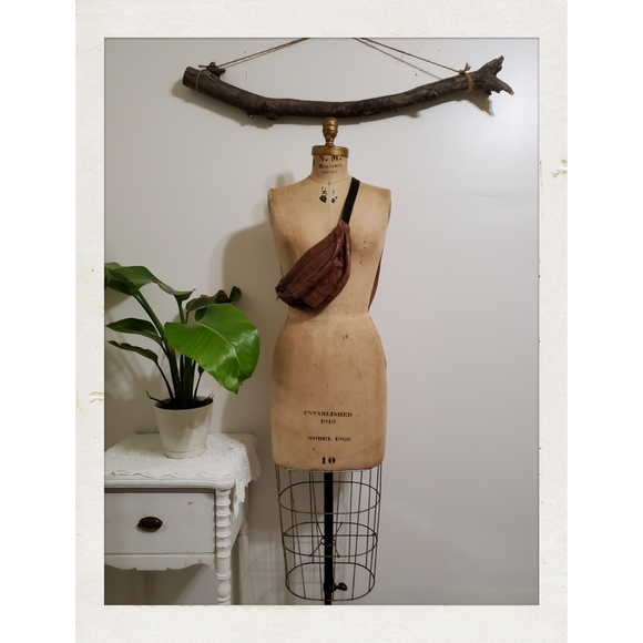 Other - Vintage Brown Distressed Genuine Leather Bumbag Pouch Fanny Pack